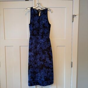 Blue Floral Banana Republic Dress